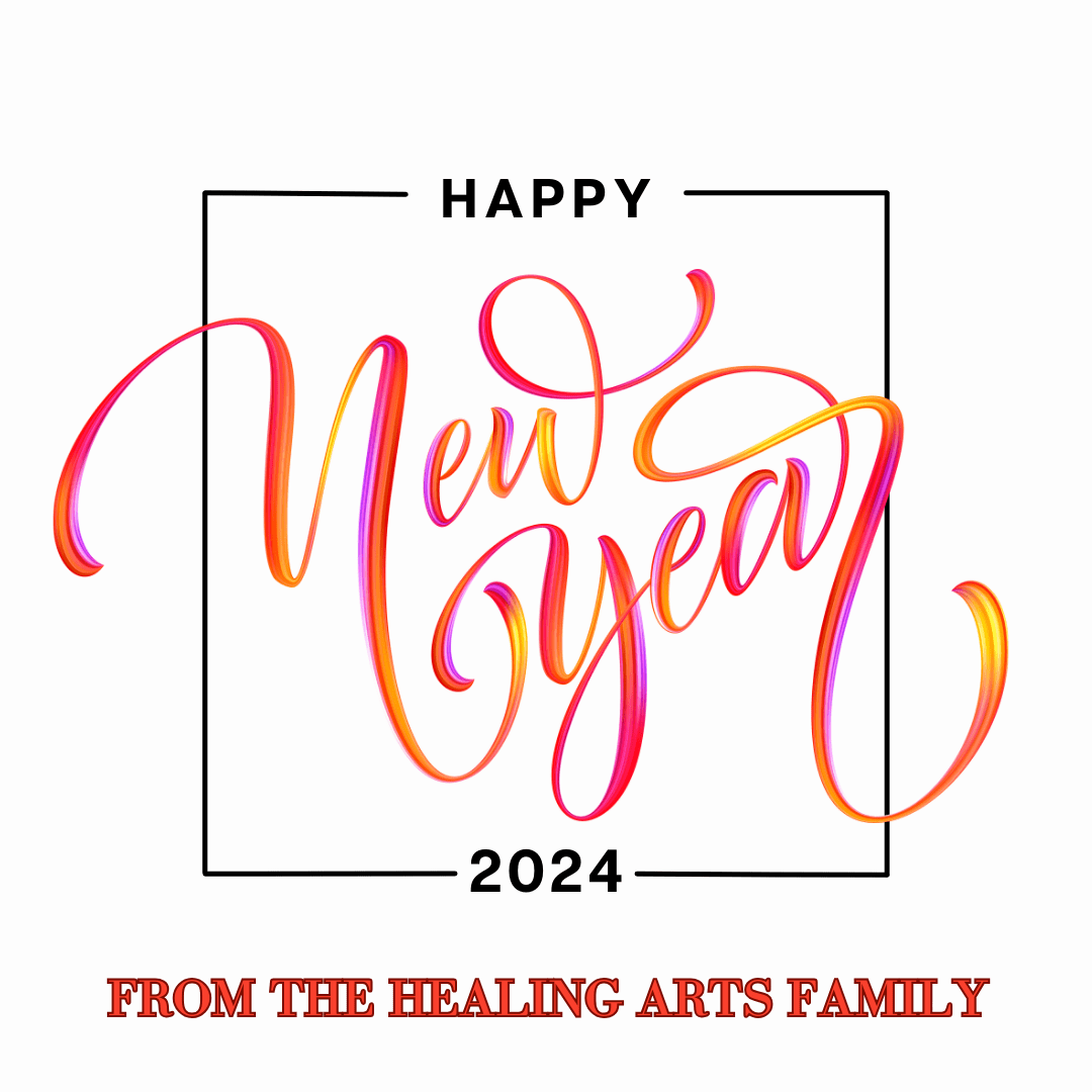 A white square with the words happy new year 2 0 2 4 written in red.